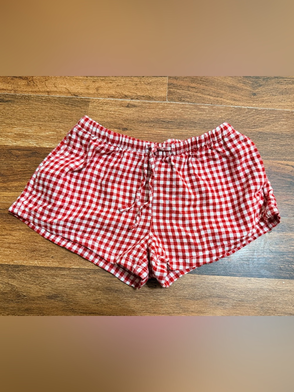 Old Navy Red and White Gingham Kids Shorts